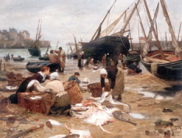 魚のジャンルを分類する ビクター・ガブリエル・ギルバート Oil Paintings